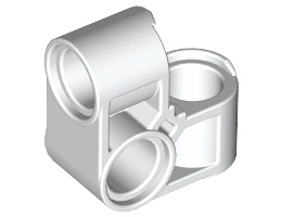 Техник, перпендикулярен щифтов конектор 2 x 2 огънат : {бял}