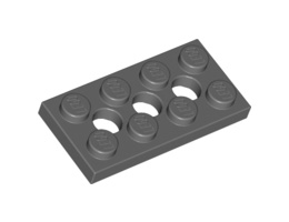 Плочка 2X4, 3XØ4.9: {тъмно каменно сив}
