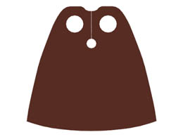 Minifigure, Cape Cloth, Standard - Traditional Starched Fabric - Height 4 cm (22231) : {земно оранжев}