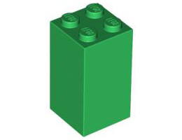 Тухличка 2X2x3 : {тъмно зелен}