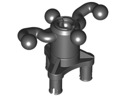 Technic, Steering Arm with 4 Ball Joints with Black Wheel Hub (x872 / x873): {черен}