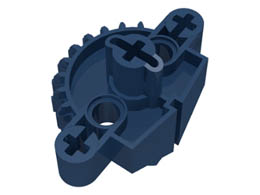 Bionicle Matoran Torso, Gear 9 Tooth with 3 Axle Holes and 2 Pin Holes: {земно син}