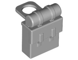 Мини фигурка, раница, която не се отваря: {умерено каменно сив}