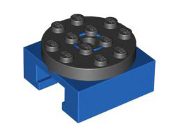 Turntable 4 x 4 Locking Grooved Base with Black Top: {ярко син}