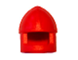 Minifigure, Headgear Helmet Castle with Chin Guard: {ярко червен}