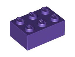 Тухличка 2X3: {светло виолетов}