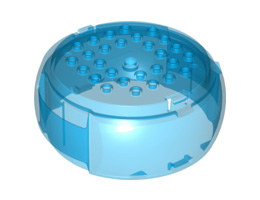 Container, X-Pod Barrel Section 10 x 10 x 3 1/3: {прозрачно син}