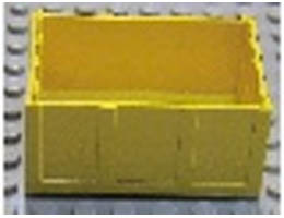 Container, Trunk Bottom 4 x 6 x 2 1/3: {ярко жълт}