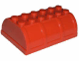 Container, Trunk Lid 4 x 6 x 1 2/3: {ярко червен}