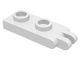 Hinge Plate 1 x 2 with 2 Fingers : {бял}