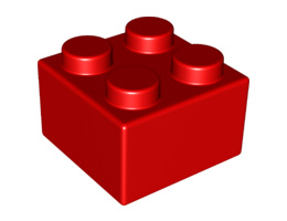 Brick, Soft 2 x 2: {ярко червен}