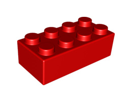 Brick, Soft 2 x 4: {ярко червен}