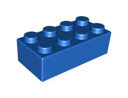 Brick, Soft 2 x 4: {ярко син}