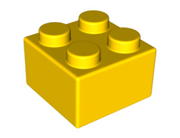 Brick, Soft 2 x 2: {ярко жълт}