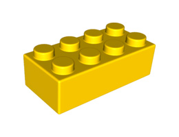Brick, Soft 2 x 4: {ярко жълт}