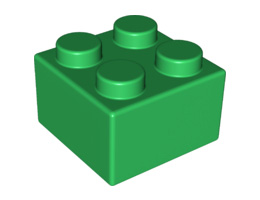 Brick, Soft 2 x 2: {тъмно зелен}