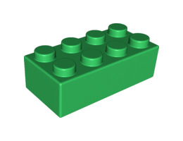 Brick, Soft 2 x 4: {тъмно зелен}