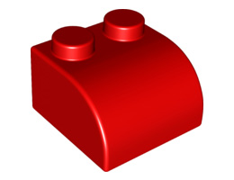 Brick, Soft 2 x 2 with Curved Top: {ярко червен}