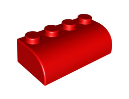 Brick, Soft 2 x 4 with Curved Top: {ярко червен}
