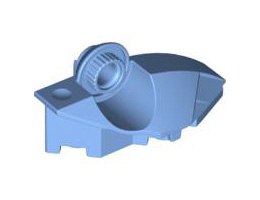 Тухличка с извивка 3X5½, Ø4.85: {умерено син}