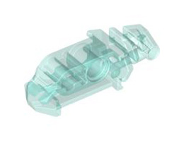 Bionicle Head Connector Block Eye/Brain Stalk (Toa Metru): {прозрачно светло син}