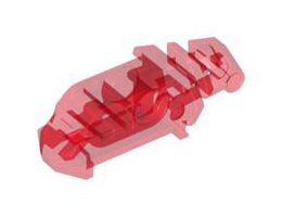 Bionicle Head Connector Block Eye/Brain Stalk (Toa Metru): {прозрачно червен}