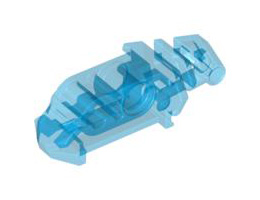 Bionicle Head Connector Block Eye/Brain Stalk (Toa Metru): {прозрачно син}