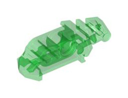 Bionicle Head Connector Block Eye/Brain Stalk (Toa Metru): {прозрачно зелен}