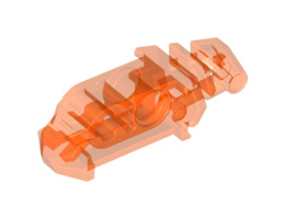 Bionicle Head Connector Block Eye/Brain Stalk (Toa Metru): {прозрачно флуорисциращо червеникаво оранжев}