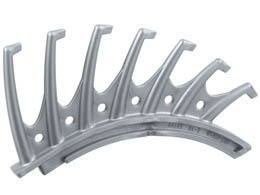Bionicle Rahkshi Back Blade, 7 pointed (Guurahk) : {сребрист}