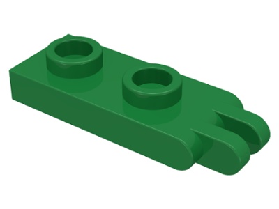 Hinge Plate 1 x 2 with 2 Fingers : {тъмно зелен}