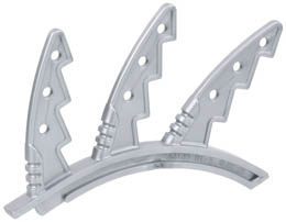 Bionicle Rahkshi Back Blade, 3 Jagged Bladed Fins (Kurahk) : {сребрист}