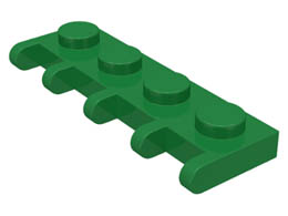 Hinge Vehicle Roof Holder 1 x 4 : {тъмно зелен}