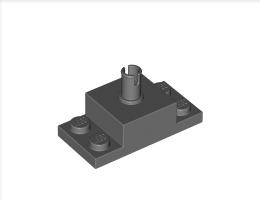 Плочка 2X4/2X2X1 с вертикална щракалка : {тъмно каменно сив}