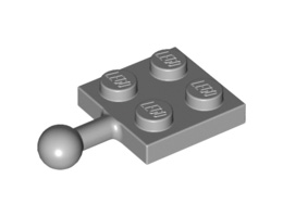 Plate, Modified 2 x 2 with Tow Ball: {умерено каменно сив}