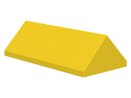 Плочка ръб на покрив 2X4/45° : {ярко жълт}