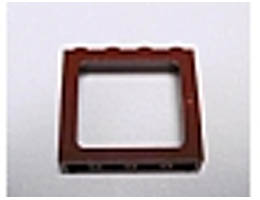 Window 1 x 4 x 3 Train - 2 Hollow Studs and 2 Solid Studs : {земно оранжев}