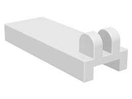 Hinge Tile 1 x 2 1/2 with 2 Fingers on Top : {бял}