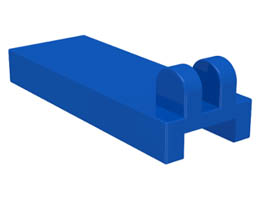 Hinge Tile 1 x 2 1/2 with 2 Fingers on Top : {ярко син}