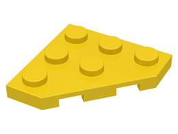 Wedge, Plate 3 x 3 Cut Corner: {ярко жълт}
