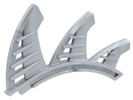 Bionicle Rahkshi Back Blade, 3 Thick Bladed Fins (Lerahk) : {сребрист}