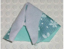 Belville, Clothes Shawl Fur Trimmed with Snowflake Pattern: {светло синьо-зелен}