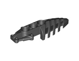 Bionicle Foot Visorak with 3 Pin Holes: {черен}