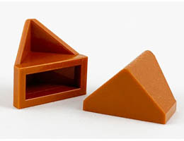 Slope 45 2 x 1 Double / Inverted - without Bottom Tube or Bottom Stud Holder: {тъмно оранжев}