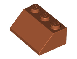 Покривна плочка 2X3/45°: {тъмно оранжев}