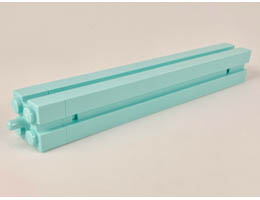 Support 2 x 2 x 12 with Grooves and Top Peg, Smooth on All Sides: {светло синьо-зелен}