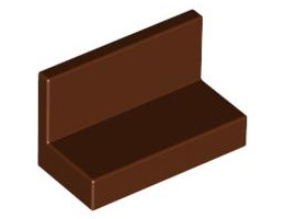 Стенен елемент 1X2X1 (*) със заоблени ъгли: {червеникаво-кафяв}