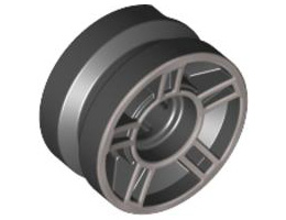 Wheel 11mm D. x 6mm with 5 Spokes: {черен}