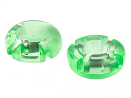 Clikits Icon, Round 2 x 2 Small with Hole, Polished (Transparent Colors Only): {прозрачен светло зелен}