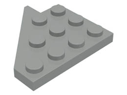 Wedge, Plate 4 x 4 Wing Right : {сив}